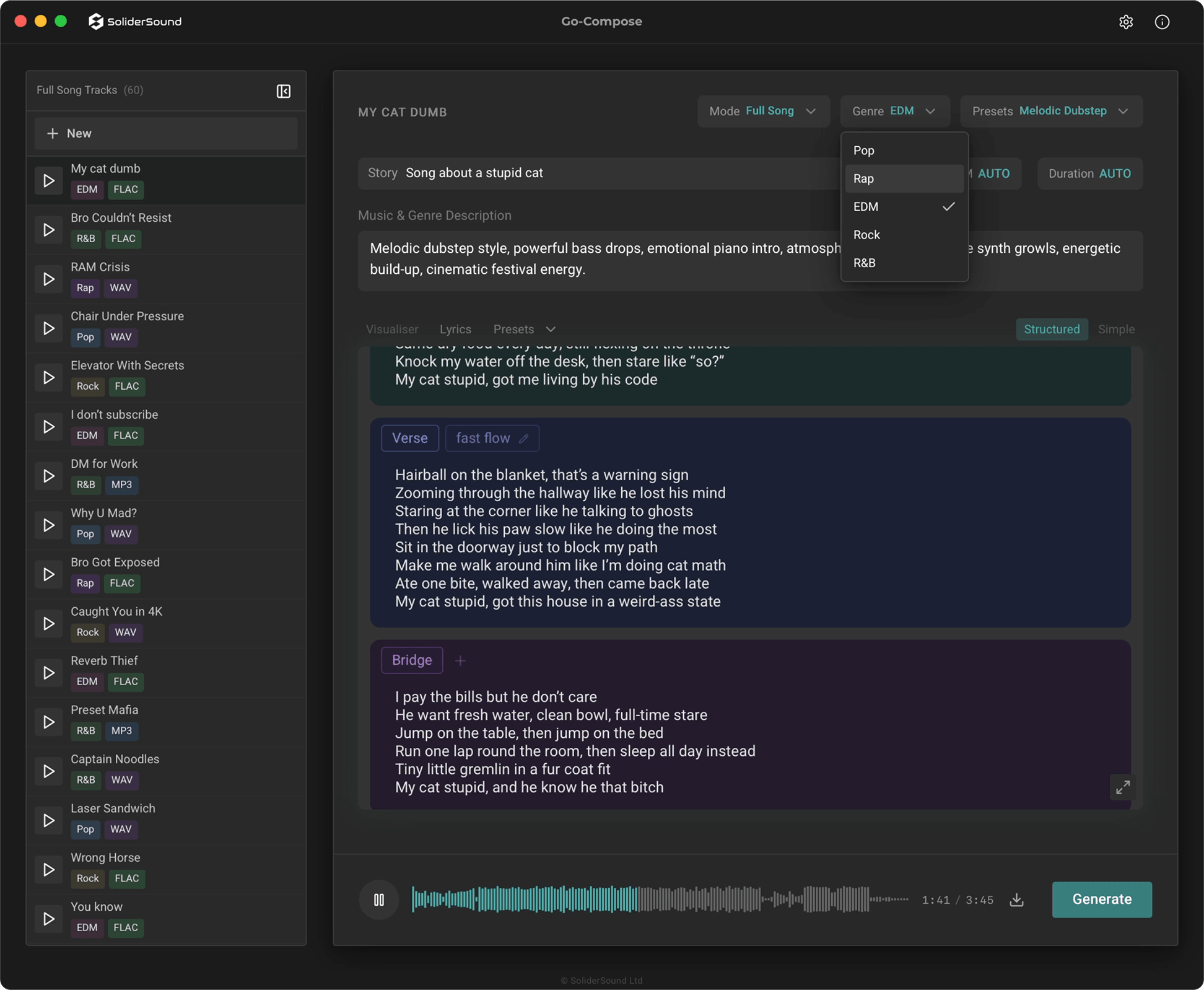 Go-Compose app interface