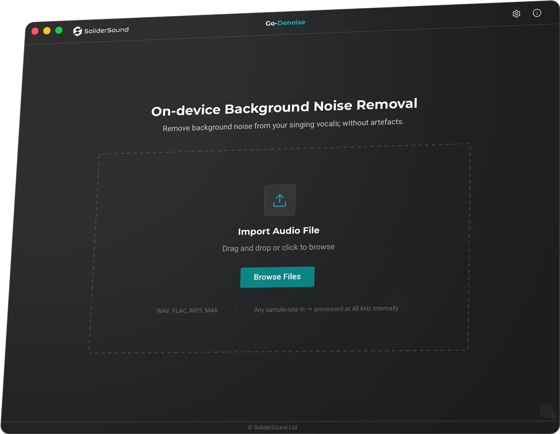 Go-Denoise — App interface